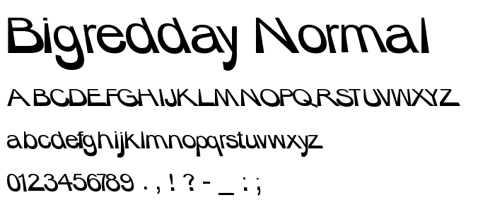 BigRedDAy Normal font